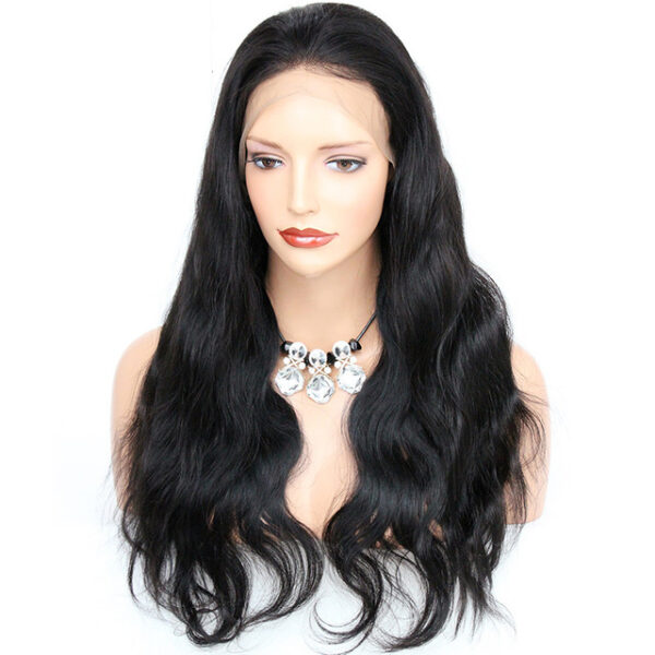 360 lace wigs virgin human hair Body wave natural color 150% density