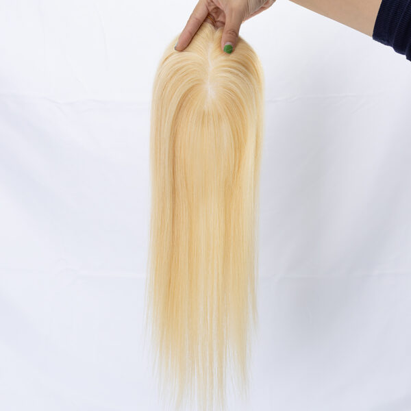 3x5 mono lace topper 613# blonde raw human hair topper