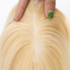3x5 mono lace topper 613# blonde raw human hair topper