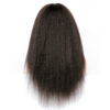 full lace wigs virgin human hair kinky straight natural color 130% density