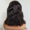Natural wave bob lace wigs with bangs virgin human hair lace wigs
