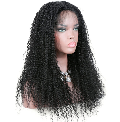 5x5 HD lace closure wig Kinky curl natural color 150% density medium cap