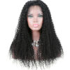 5x5 HD lace closure wig Kinky curl natural color 150% density medium cap