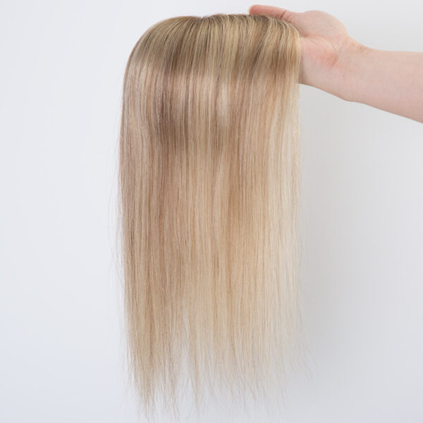 3x5 mono lace topper T9A/613# highlight 9# raw human hair topper