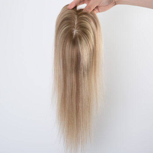 3x5 mono lace topper T9A/613# highlight 9# raw human hair topper