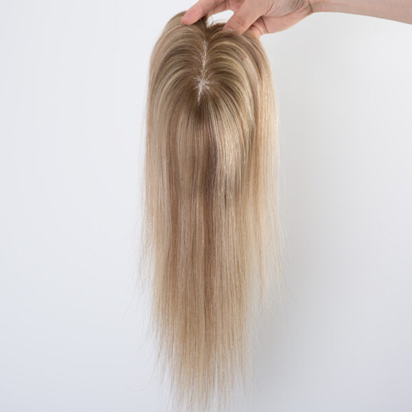 3x5 mono lace topper T9A/613# highlight 9# raw human hair topper