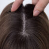 3x5 mono lace topper T2/10# highlight T2/8# 15% raw human hair topper