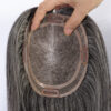 3x5 mono lace topper 40%white max 60% natural color raw human hair topper