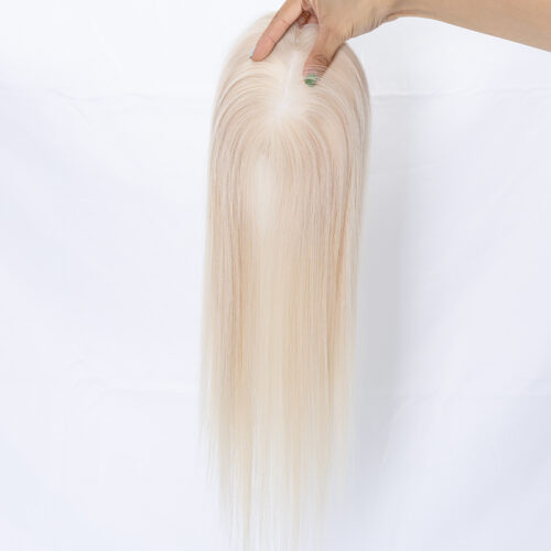 3x5 mono lace topper white raw human hair topper