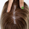 3x5 mono lace topper T4/22# highlight 20% 4# raw human hair topper