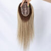 3x5 mono lace topper T4/22# highlight 20% 4# raw human hair topper