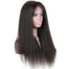 5x5 HD lace closure wig Kinky straight natural color 150% density medium cap