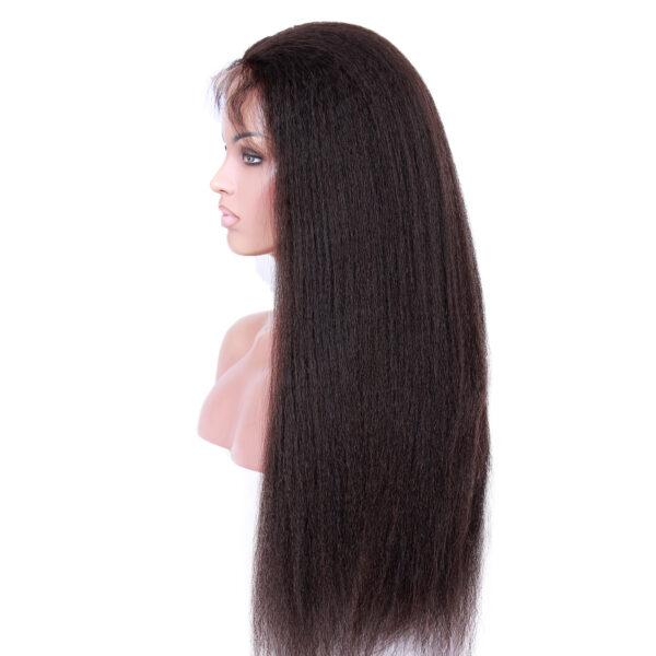 13x4 HD lace front wig Kinky straight natural color 150% density