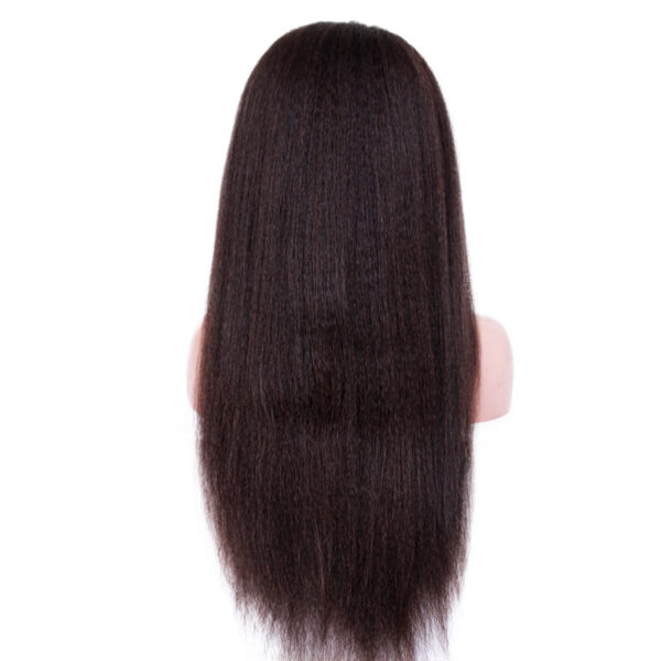 13x4 HD lace front wig Kinky straight natural color 150% density