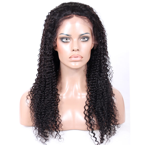 13x4 HD lace front wig Kinky curl natural color 150% density