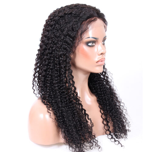 13x4 HD lace front wig Kinky curl natural color 150% density