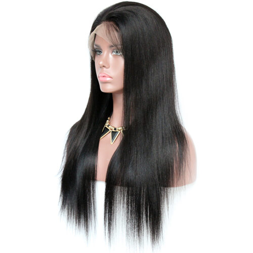 360 lace wigs virgin human hair light yaki natural color 150% density