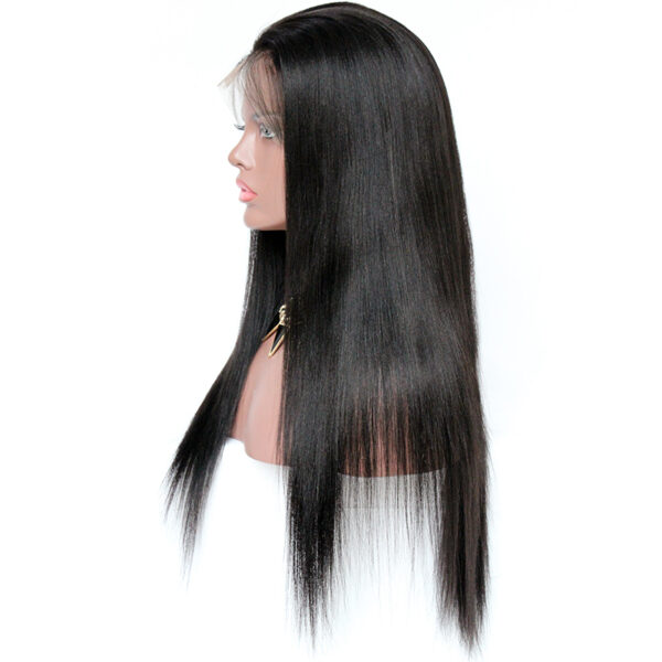 360 lace wigs virgin human hair light yaki natural color 150% density