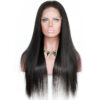 360 lace wigs virgin human hair silk straight natural color 150% density