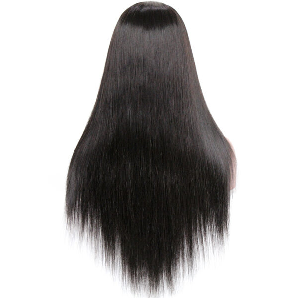 360 lace wigs virgin human hair silk straight natural color 150% density