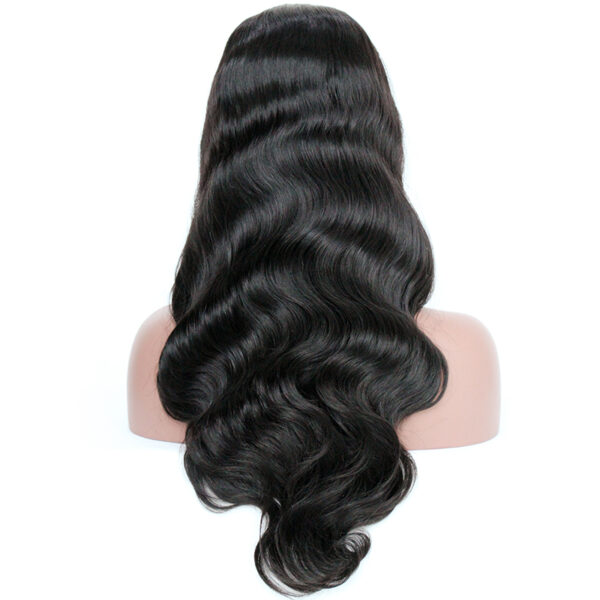 360 lace wigs virgin human hair body wave natural color 150% density
