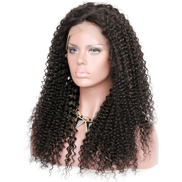 360 lace wigs virgin human hair kinky curl natural color 150% density
