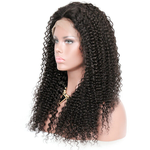 360 lace wigs virgin human hair kinky curl natural color 150% density