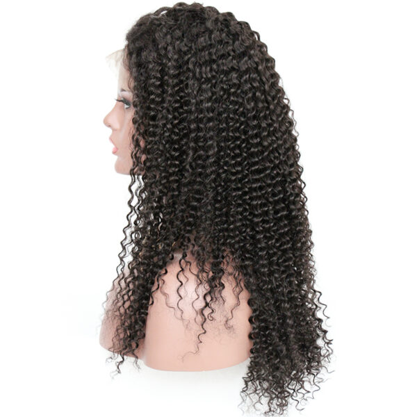 360 lace wigs virgin human hair kinky curl natural color 150% density