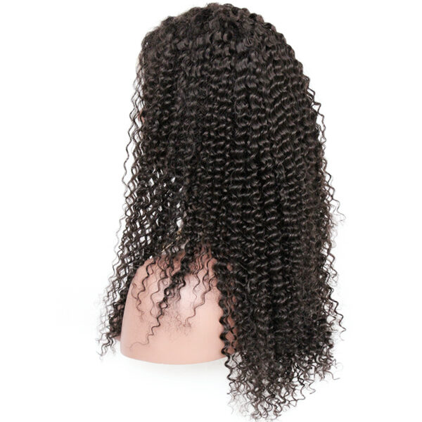 360 lace wigs virgin human hair kinky curl natural color 150% density