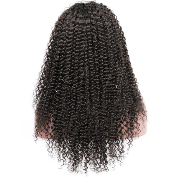 360 lace wigs virgin human hair kinky curl natural color 150% density