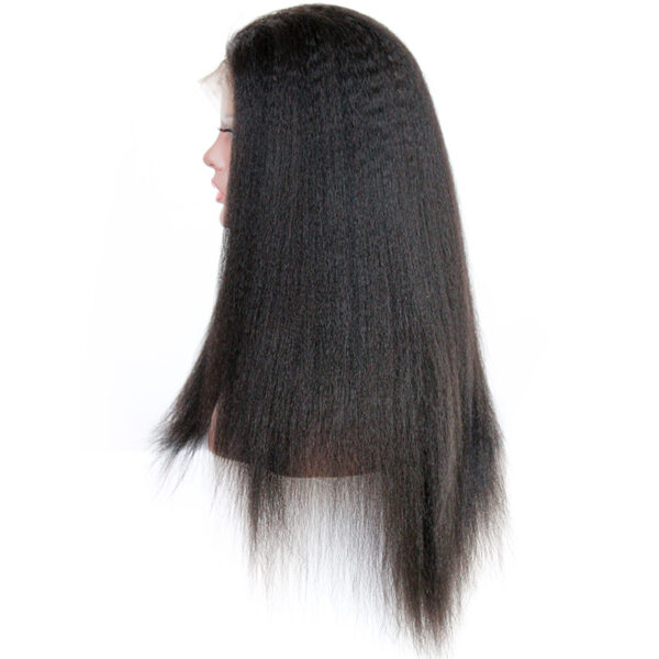 360 lace wigs virgin human hair kinky straight natural color 150% density