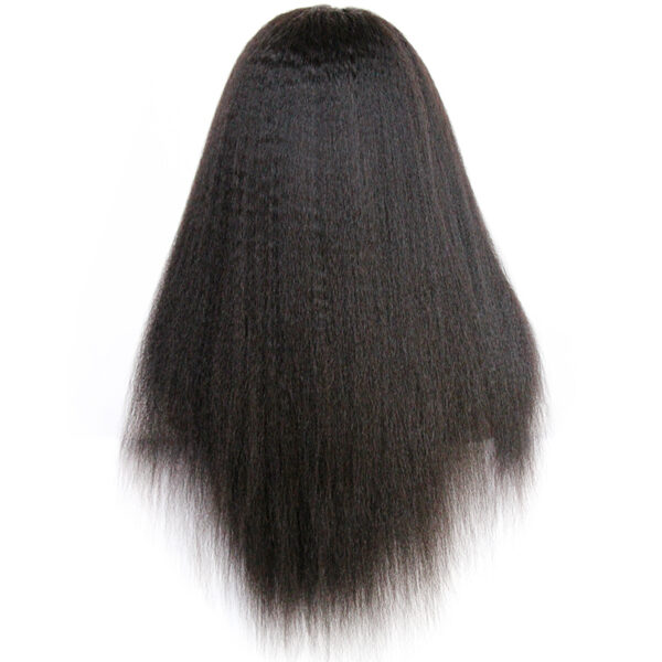 360 lace wigs virgin human hair kinky straight natural color 150% density