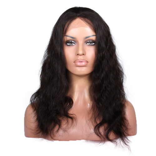 full lace wigs virgin human hair natural wave natural color 130% density