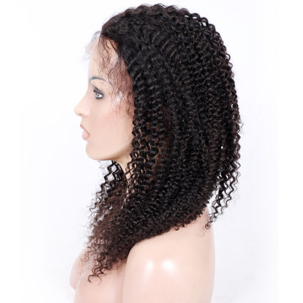 full lace wigs virgin human hair kinky curl natural color 130% density