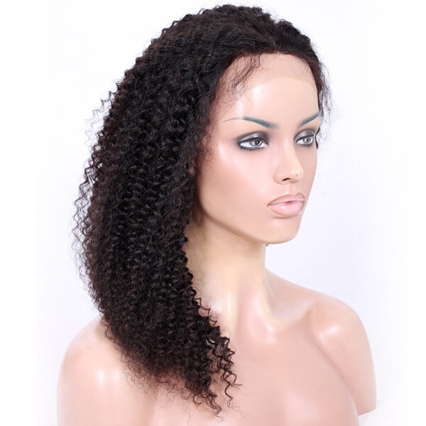 full lace wigs virgin human hair kinky curl natural color 130% density