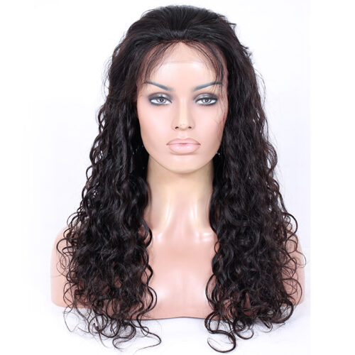 full lace wigs virgin human hair Loose curl natural color 130% density