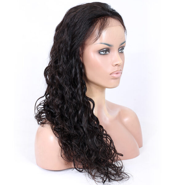 full lace wigs virgin human hair Loose curl natural color 130% density