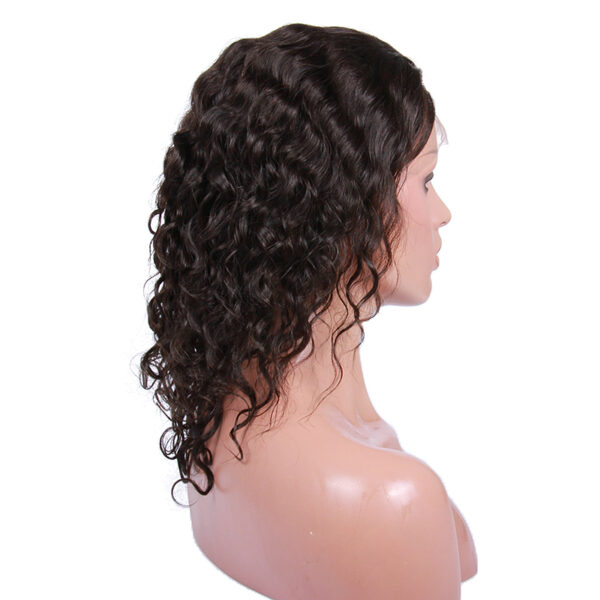 full lace wigs virgin human hair peruvian curl natural color 130% density