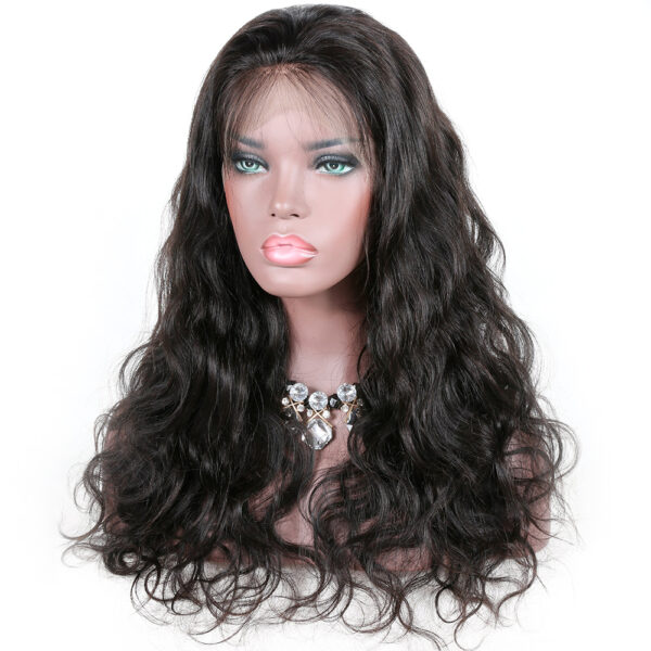 5x5 HD lace closure wig body wave natural color 150% density medium cap