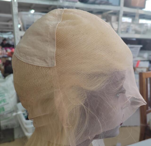 Blonde hair straight bob lace wigs virgin human hair lace wigs medium cap size glueless middles part lace wigs