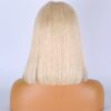 Blonde hair straight bob lace wigs virgin human hair lace wigs medium cap size glueless middles part lace wigs