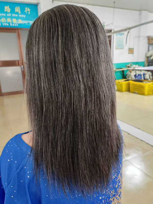 grey human hair light yaki