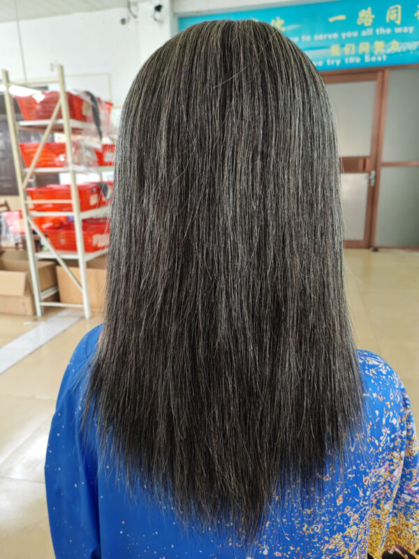 grey human hair lace wigs
