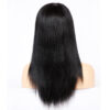 13x6 HD lace front wig silk straight with bangs natural color 150% density medium cap