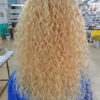 Blonde hair curly full lace wigs virgin human hair water wave medium cap size glueless wigs pre plucked natural hairline custom wigs